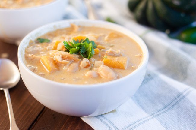 White Bean Chicken Chili with Squash by The Wooden Spoon Effect