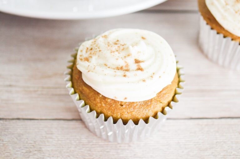 Pumpkin Spice Cupcakes with Maple Cream Cheese Frosting