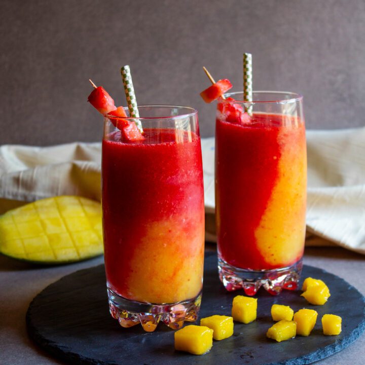 Easy Strawberry Mango Frozen Cocktail