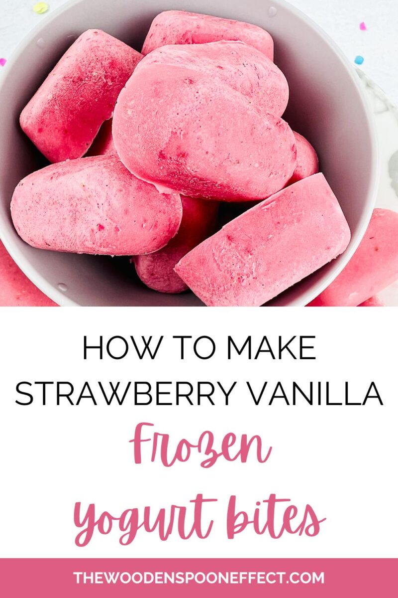 Strawberry Vanilla Frozen Yogurt Bites