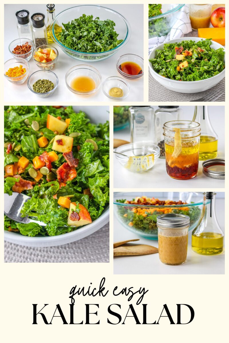 Easy to make kale salad with dressing