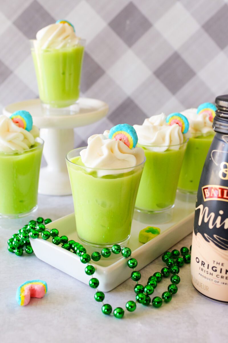 Shot Glasses- with Lucky Charms Pudding Jello Shots inside