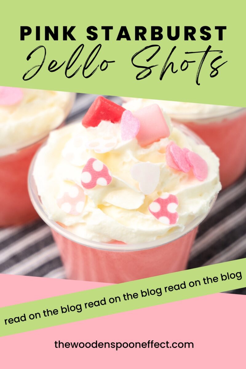 Jello shots made with pink starburst jello