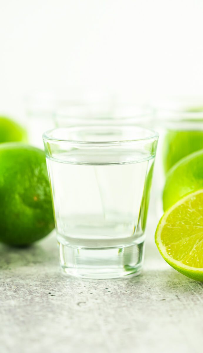 Easy alcohol shots made with vodka, triple sec and lime juice