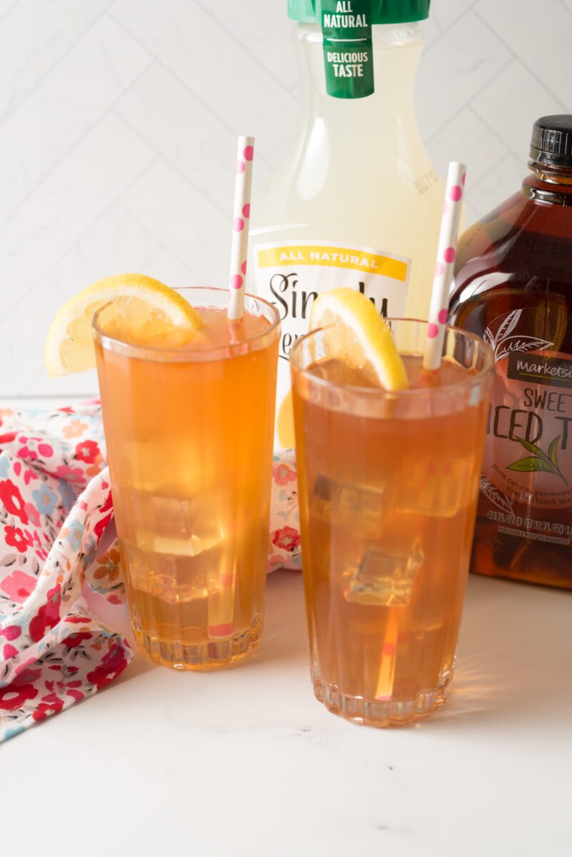 Refreshing drink made with Lemonade and Black Tea- named after the professional golfer Arnold Palmer