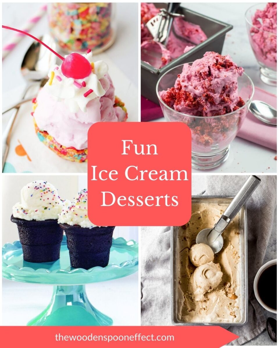 Photo of 4 types of ice cream desserts