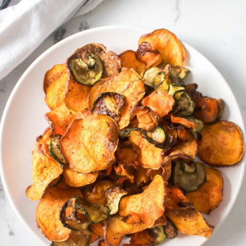 Air Fryer Veggie Chips are ready to serve