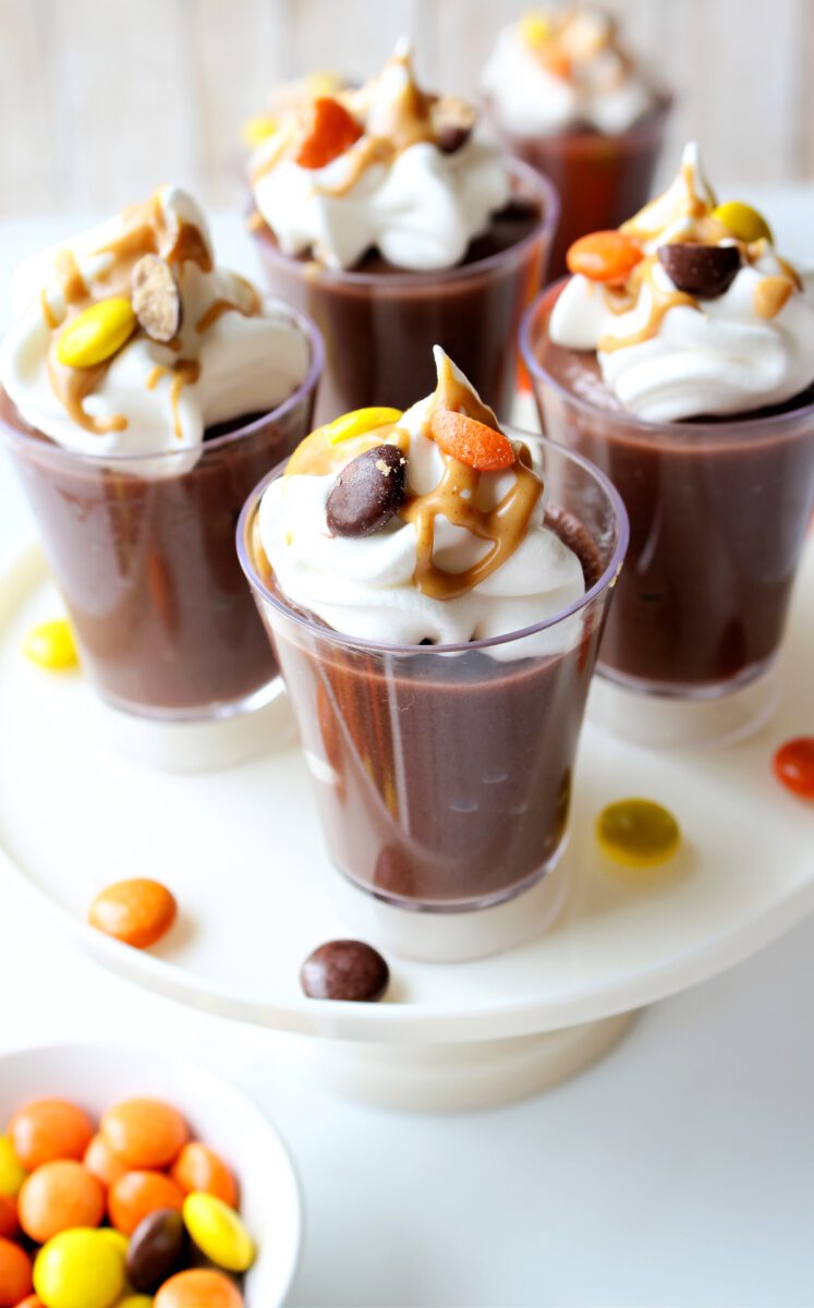 Reese's Pieces Boozy Pudding Shots
