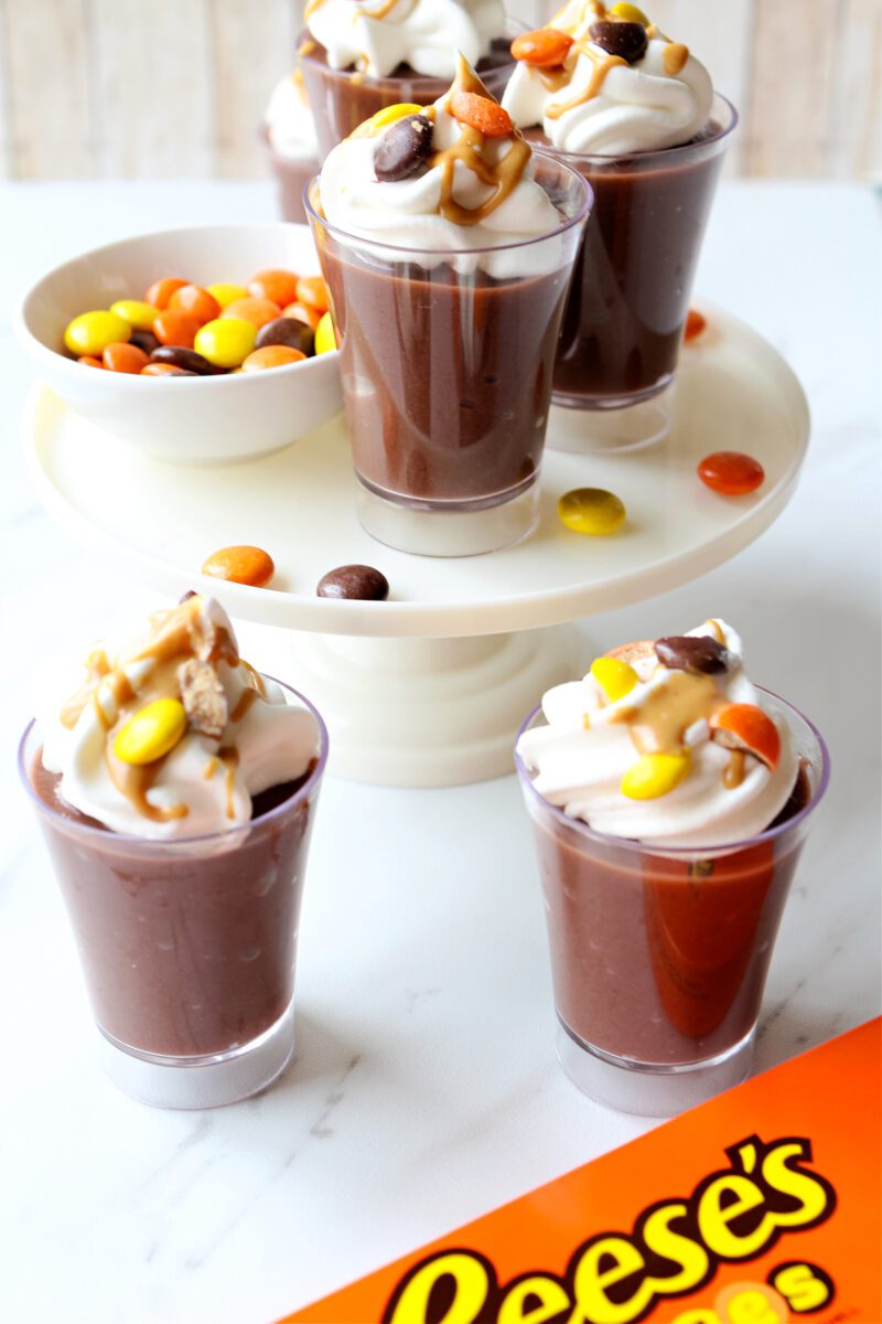 Reese’s Pieces Pudding Shots