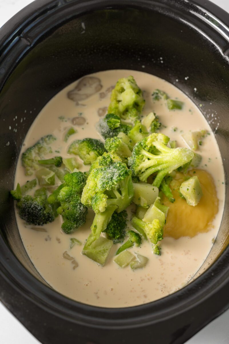 add broccoli into the soup