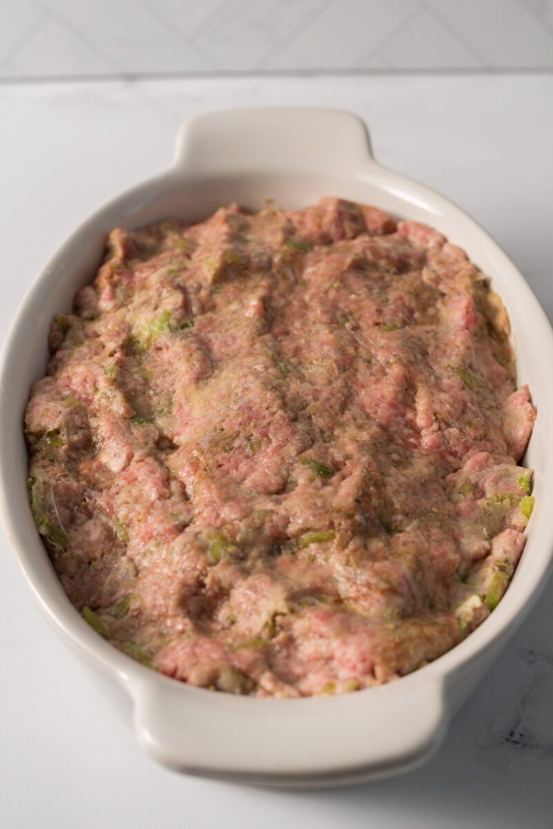 Dump your meat mixture into a loaf pan