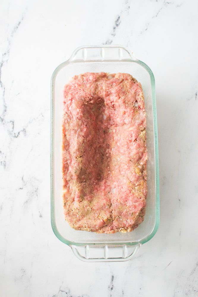 Shape the meatloaf in a rectangular pan