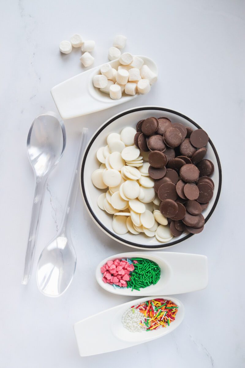 Gather the ingredients for Hot Chocolate Spoon Recipe