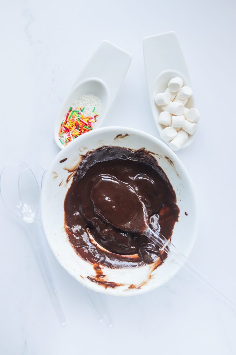 Melt the dark chocolate in a bowl